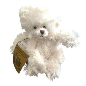 Bukowski 1990 Sweden Lovely Julia White Fuzzy Plush Teddy Bear VTG New With Tags
